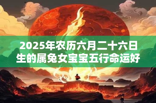 2025年农历六月二十六日生的属兔女宝宝五行命运好吗