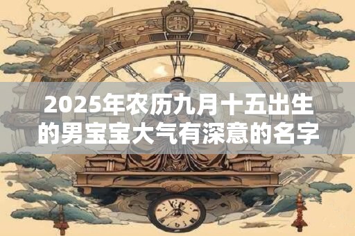 2025年农历九月十五出生的男宝宝大气有深意的名字推荐