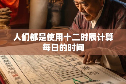 人们都是使用十二时辰计算每日的时间