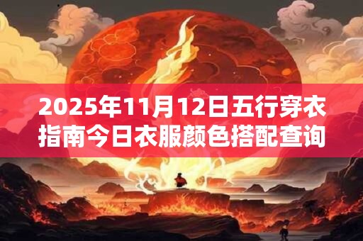 2025年11月12日五行穿衣指南今日衣服颜色搭配查询