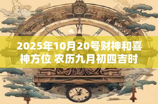 2025年10月20号财神和喜神方位 农历九月初四吉时查询