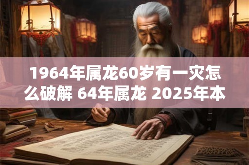 1964年属龙60岁有一灾怎么破解 64年属龙 2025年本命年运势如何