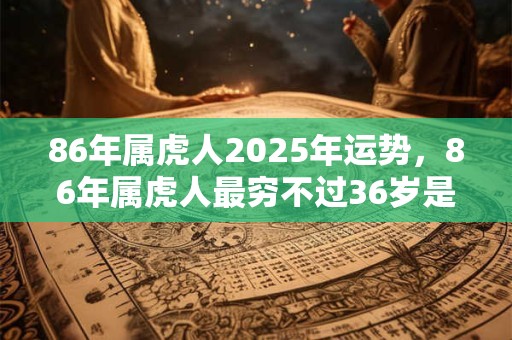 86年属虎人2025年运势，86年属虎人最穷不过36岁是什么意思？