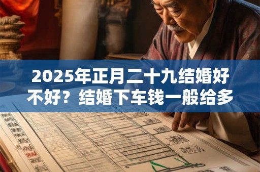 2025年正月二十九结婚好不好？结婚下车钱一般给多少？