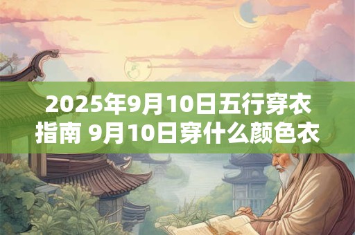 2026年9月10日五行穿衣指南 9月10日穿什么颜色衣服