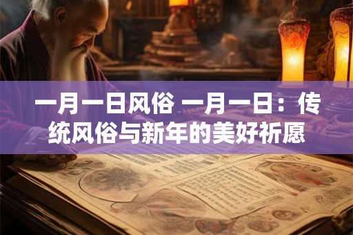 详细阅读:一月一日风俗 一月一日:传统风俗与新年的美好祈愿 一月一日风俗 一月一日:传统风俗与新年的美好祈愿