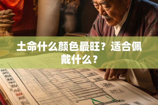 土命什么颜色最旺？适合佩戴什么？