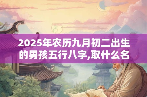 2025年农历九月初二出生的男孩五行八字,取什么名字好