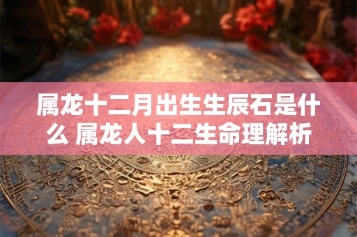 属龙十二月出生生辰石是什么 属龙人十二生命理解析