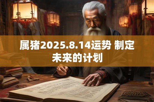 属猪2025.8.14运势 制定未来的计划