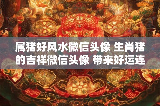 属猪好风水微信头像 生肖猪的吉祥微信头像 带来好运连连！