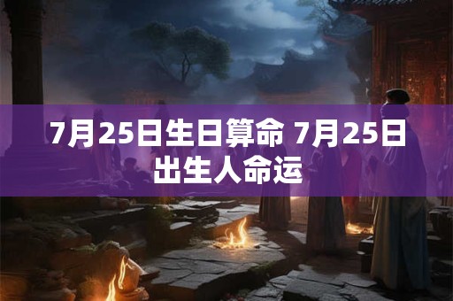 7月25日生日算命 7月25日出生人命运 7月25日生日算命 7月25日出生人命运