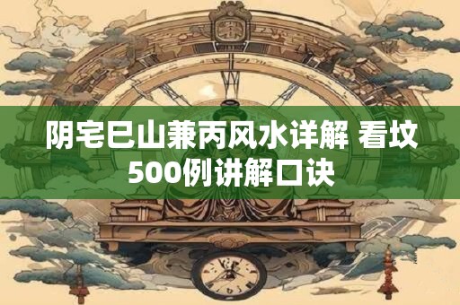 阴宅巳山兼丙风水详解 看坟500例讲解口诀
