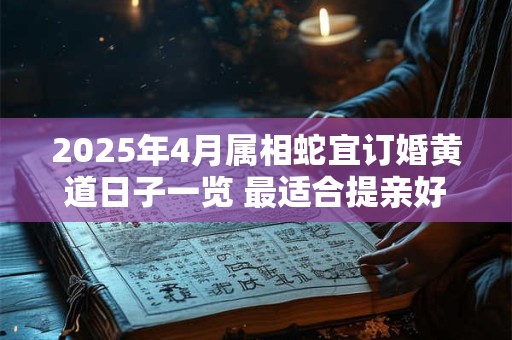 2025年4月属相蛇宜订婚黄道日子一览 最适合提亲好日子