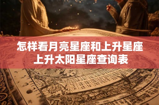 怎样看月亮星座和上升星座 上升太阳星座查询表