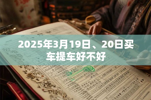 2025年3月19日、20日买车提车好不好