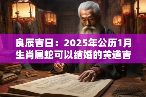 良辰吉日：2025年公历1月生肖属蛇可以结婚的黄道吉日