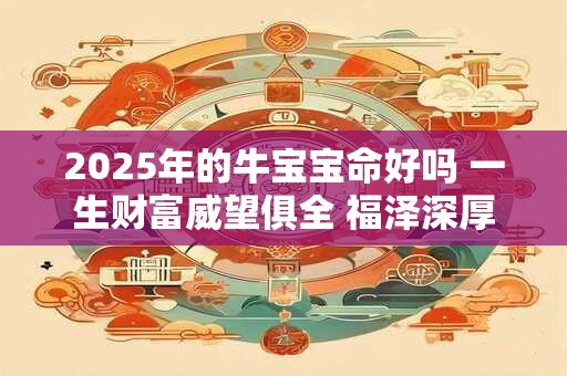 2025年的牛宝宝命好吗 一生财富威望俱全 福泽深厚