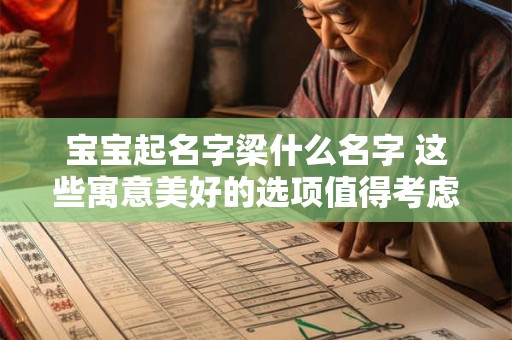 宝宝起名字梁什么名字 这些寓意美好的选项值得考虑！
