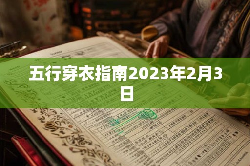 五行穿衣指南2023年2月3日