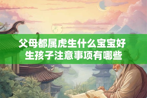 父母都属虎生什么宝宝好 生孩子注意事项有哪些