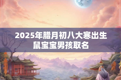 2026年腊月初八大寒出生鼠宝宝男孩取名