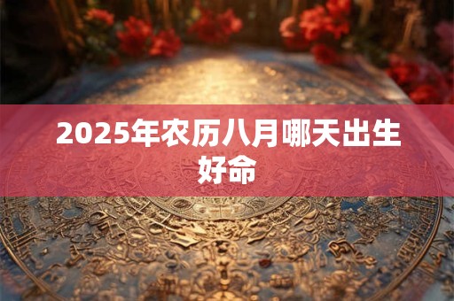 2025年农历八月哪天出生好命