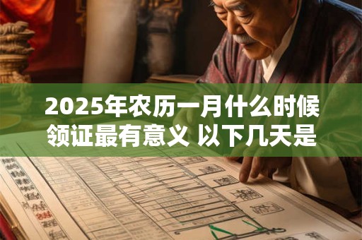 2025年农历一月什么时候领证最有意义 以下几天是黄道吉日