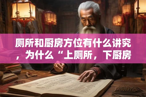 厕所和厨房方位有什么讲究，为什么“上厕所，下厨房”？