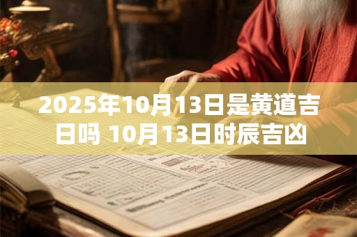 2025年10月13日是黄道吉日吗 10月13日时辰吉凶