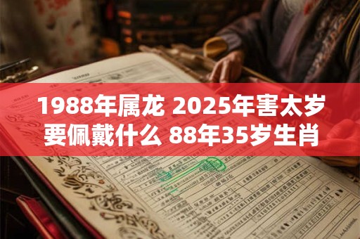 1988年属龙 2025年害太岁要佩戴什么 88年35岁生肖龙犯太岁怎么化解