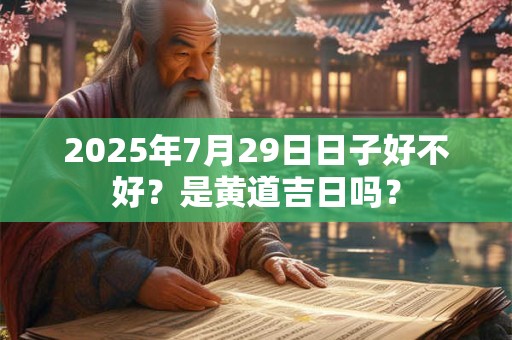 2025年7月29日日子好不好？是黄道吉日吗？
