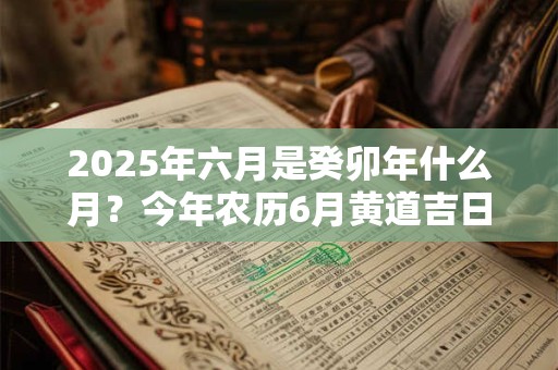 2026年六月是癸卯年什么月？今年农历6月黄道吉日查询