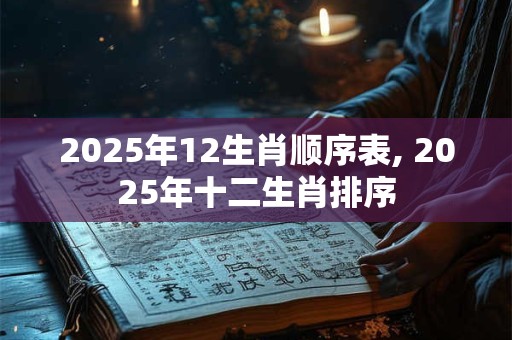 2025年12生肖顺序表, 2025年十二生肖排序