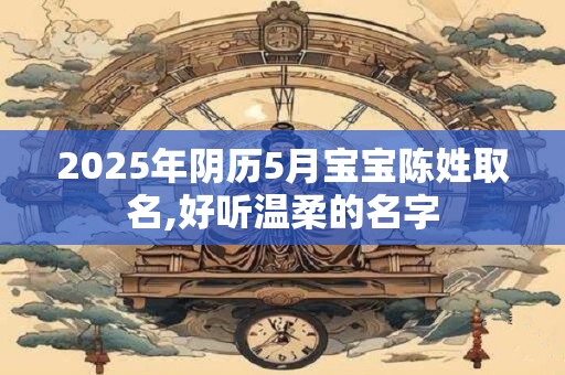 2025年阴历5月宝宝陈姓取名,好听温柔的名字