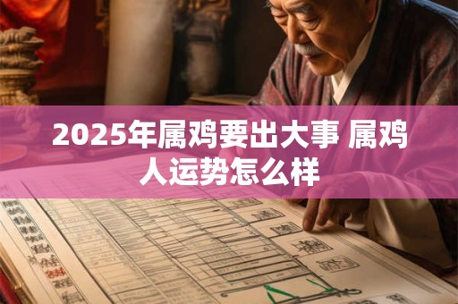 2025年属鸡要出大事 属鸡人运势怎么样 2025年属鸡要出大事 属鸡人运势怎么样
