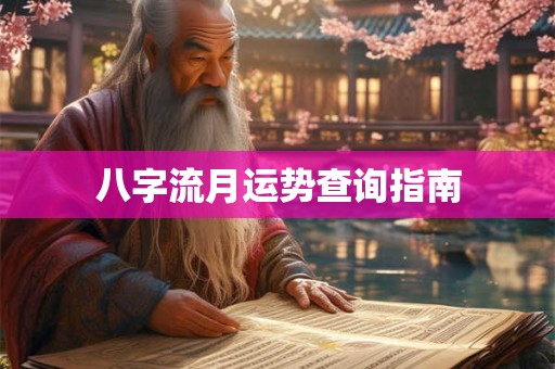 八字流月运势查询指南