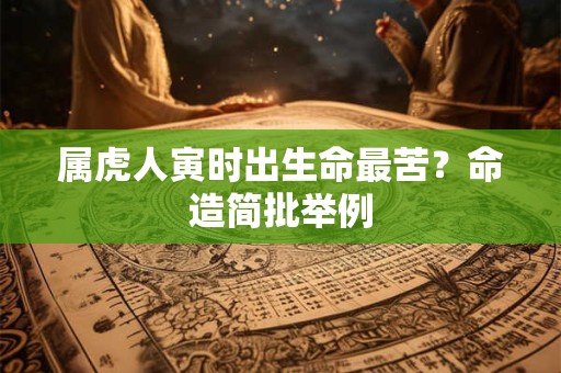 属虎人寅时出生命最苦？命造简批举例