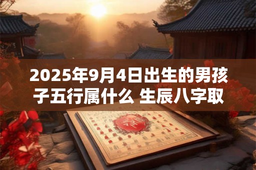 2025年9月4日出生的男孩子五行属什么 生辰八字取名