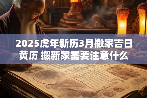 2025虎年新历3月搬家吉日黄历 搬新家需要注意什么？