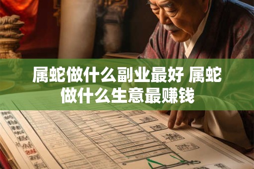 属蛇做什么副业最好 属蛇做什么生意最赚钱