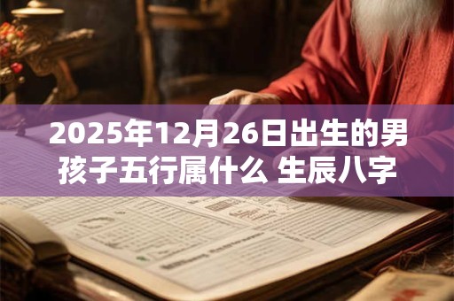 2025年12月26日出生的男孩子五行属什么 生辰八字取名