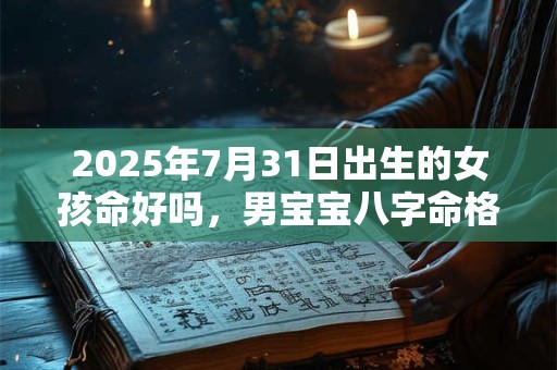 2025年7月31日出生的女孩命好吗,男宝宝八字命格 2025年7月31日出生的女孩命好吗,男宝宝八字命格