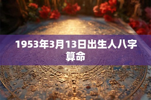 1953年3月13日出生人八字算命