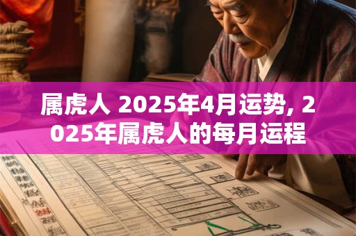 属虎人 2025年4月运势, 2025年属虎人的每月运程