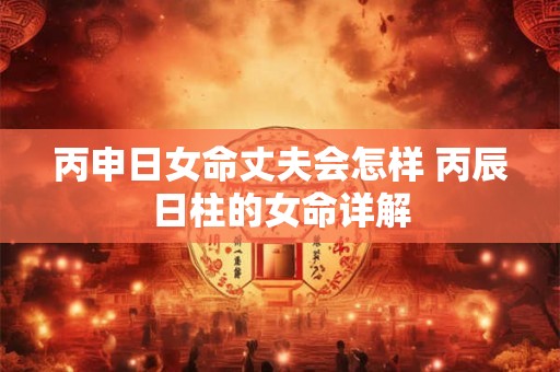 丙申日女命丈夫会怎样 丙辰日柱的女命详解