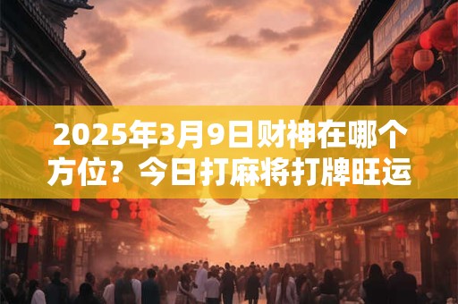 2025年3月9日财神在哪个方位？今日打麻将打牌旺运方位