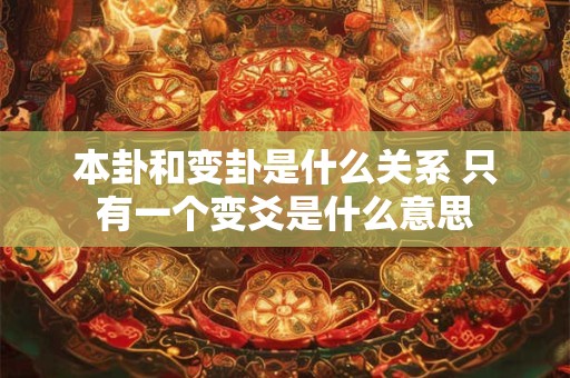 本卦和变卦是什么关系 只有一个变爻是什么意思 本卦和变卦是什么关系 只有一个变爻是什么意思