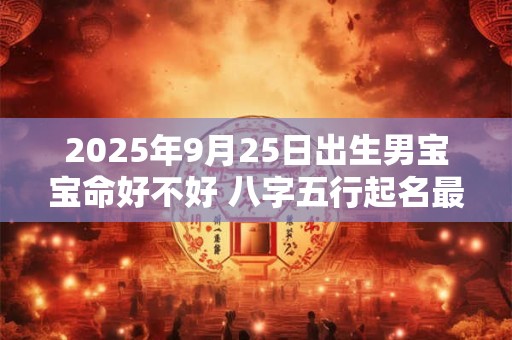 2025年9月25日出生男宝宝命好不好 八字五行起名最全款