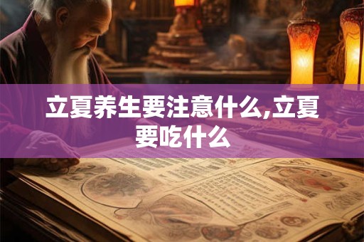 立夏养生要注意什么,立夏要吃什么